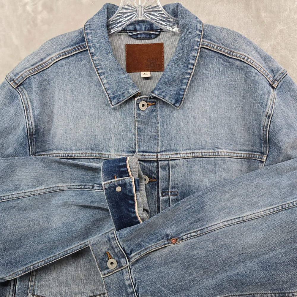 Flint and Tinder Type 2 Selvedge Denim Trucker Jacket Mens XL Classic Workwear